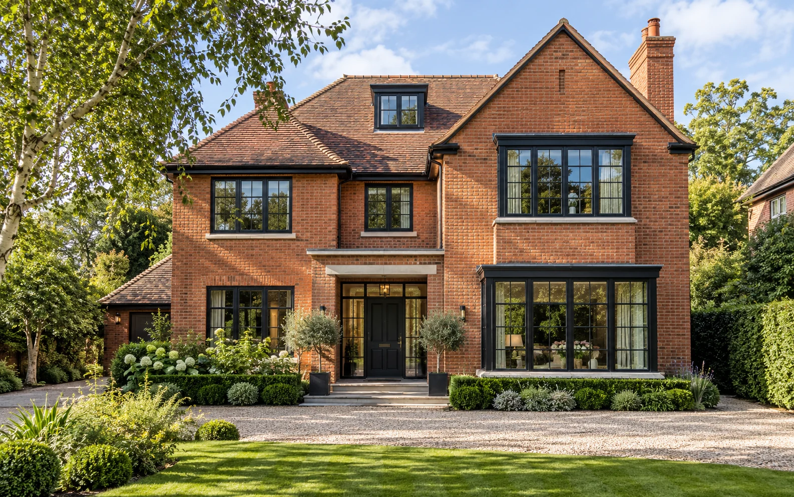 A renovated English red-brick home